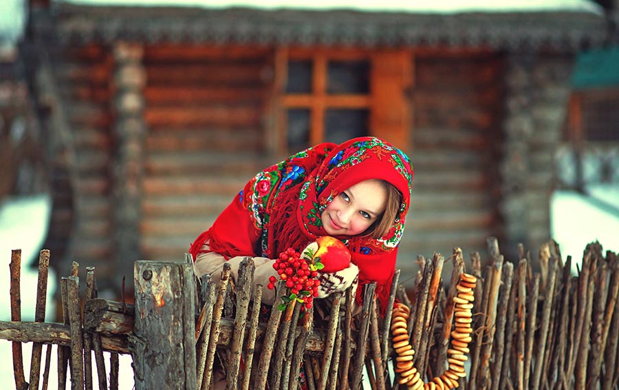 Sexy girl Women in Slavic costumes in Putian