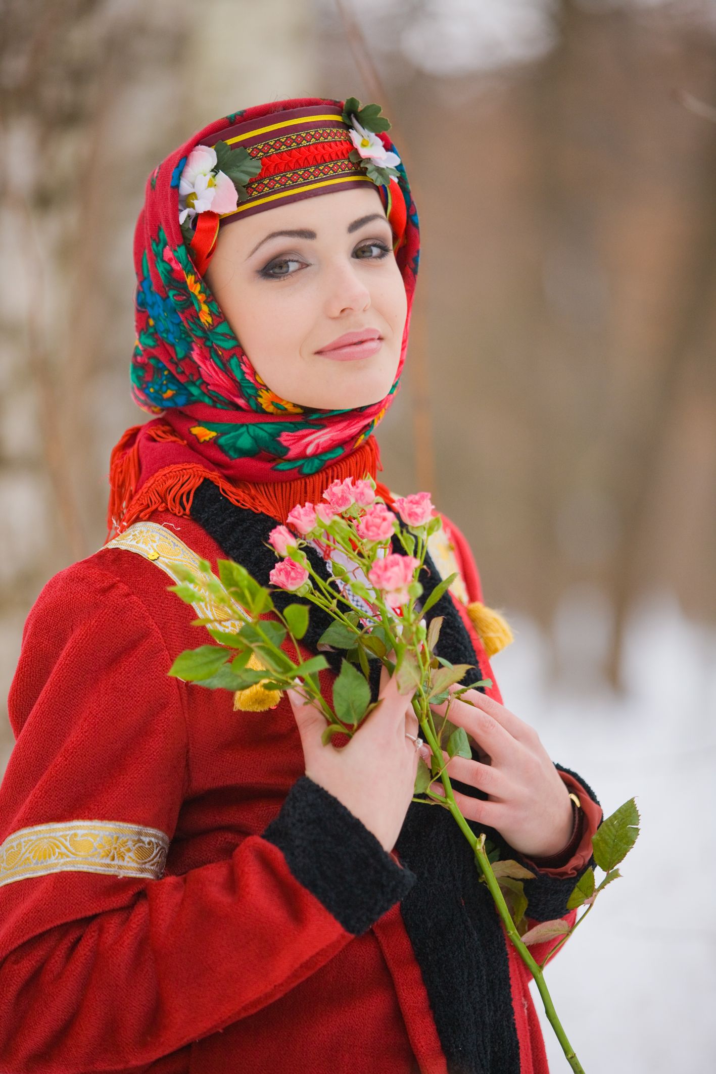 Sexy girl Girls in Slavic costumes in Putian