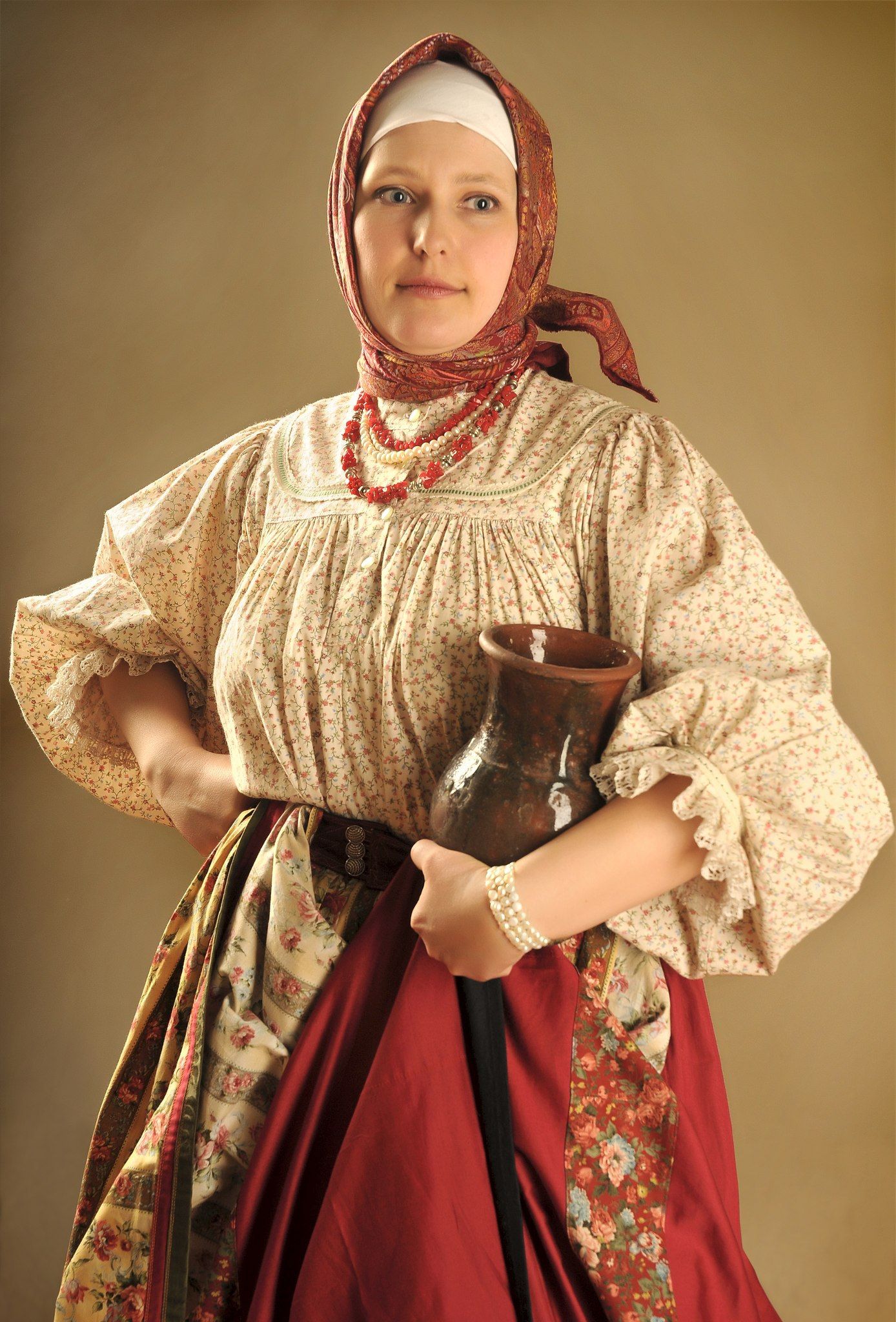 Girls in Slavic costumes in Putian