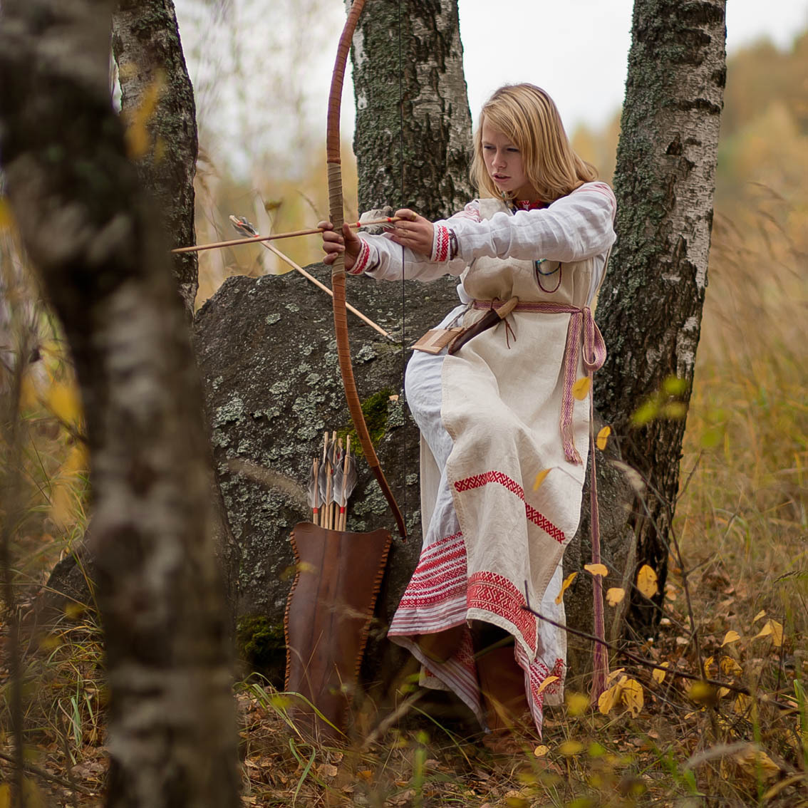 Sexy photo Girls in Slavic costumes in Putian