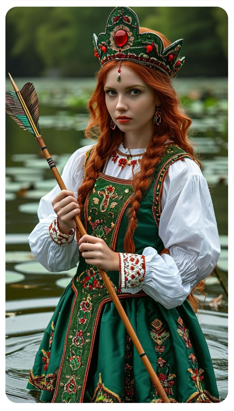 Nude girl Girls in Slavic costumes in Putian